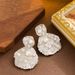 Fashionable Diamond Studded Pearl Shell Texture For Women With A Sense Of Luxury, Simple Vacation Style Silver_ipsvogv.com
