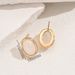 2024 New Korean Edition Women's Geometric Earrin, niche, inlaid with glass earrin, versatile and forest style_ipsvogv.com