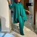 Women's Clothing fashionable temperament large size long sleeved tops wide leg pants suit_ipsvogv.com