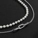 Chenyou Hip Hop Pearl Men's Trendy Cool Street Photo Geometric Metal Chain Necklace_ipsvogv.com