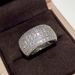 Cao Shi Plating Ring Super Sparkling Full Diamond Half Circle Zircon Women's Ring Accessories_ipsvogv.com