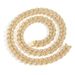 Unisex Hip Hop 12mm Bubble Chain Cuban Chain 4 Rows Of Zircon Rose Gold Men And Women Hip Hop Simple Trend Necklace_ipsvogv.com