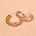 Unisex Striped Hoop Earrings Gold Hoop Earrings Simple Earrings Female_ipsvogv.com