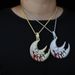 New Hip Hop Moon Men's Fashion Diamond Pendant Necklace_ipsvogv.com