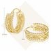 Women’s Jewelry Set Fashion Fashion Temperament Versatile Multi Circle Irregular Pattern Earrings For Women Brass Real Gold Electroplated Earrings_ipsvogv.com