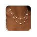 Brass Real Gold Electroplating Fashionable Simple Pearl Necklace Clavicle Chain Double Layer Stackable Retro Style Pearl Necklace For Women_ipsvogv.com