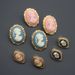 Women's Earrings single retro vintage medieval exaggerated style Cameo palace baroque western antique earrings_ipsvogv.com