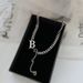 Instagram Personalized Versatile Letter B Stainless Steel Necklace Net Red Cold And Simple Short Style Collar Chain For_ipsvogv.com