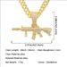 Hot selling new product, three-dimensional diamond gun pendant, Cuban necklace, men's cool and domineering wearing_ipsvogv.com