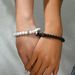 Fashionable OL style pure handmade woven for couples, personalized natural stone crown magnetic design bracelet_ipsvogv.com