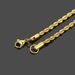 Fashion titanium steel Fried Dough Twists Hip hop men and women lovers twisted chain necklace_ipsvogv.com
