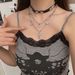 Unisex Cartoon Funny Cat Tassel Leather Collar Female Choker Sweet Cool Hot Girl Stacking Necklace Niche Personality Necklace_ipsvogv.com
