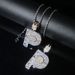 Men's Jewelry Plug Letter TALK Zircon Pendant Hip Hop Street Trend Necklace_ipsvogv.com