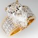 ring water drop pear shaped zircon ring female simple micro inlaid square diamond ring female_ipsvogv.com