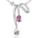 Trendy Small White Silver Aurora Ribbon Knot Tassel Water Drop Necklace For Women High-end Luxury Fashionable Ins Style_ipsvogv.com