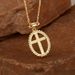 Women's Jewelry Simple And Fashionable Copper Necklace Female Personality Retro Hollow Full Diamond Cross Clavicle Chain_ipsvogv.com