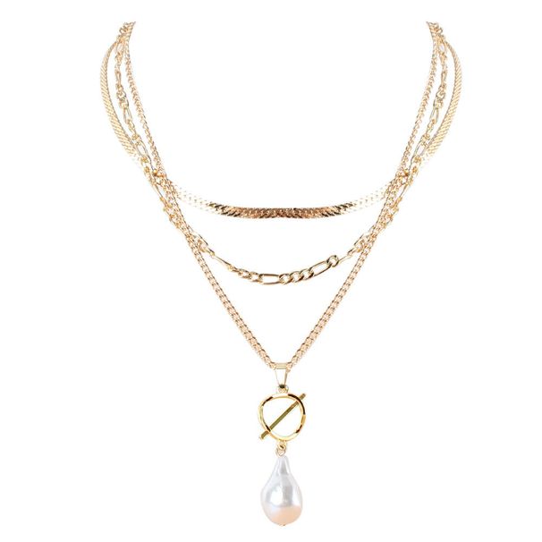 Necklaces Personalized Special Shaped Pearl Pendant Clavicle Chain Multi Layer Necklace For Women_ipsvogv.com