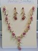 Minimalist Floral Fashion Necklace And Earrings Set Two-Piece Bride Jewelry Wedding Dress Accessories Multicolor_ipsvogv.com