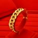 Plated Sand Gold Wide Version Flat Bracelet NK Cuban Chain Fashion Men's Jewelry_ipsvogv.com