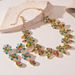 Light luxury style diamond-set flower water drop earrings necklace set fashion super flash niche high-end necklace women_ipsvogv.com