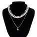 Mixed Color Vacation Style Pearl Creative Star Shaped Pendant Beaded Necklace_ipsvogv.com