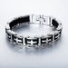Men's Jewelry Personality Creative Jewelry Men's Bracelet Classic Cross Stainless Steel Silicone Bracelet Holiday Gift_ipsvogv.com