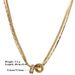 Titanium Steel Necklace Women's Full Diamond Round Ring Pendant, Fashionable And Versatile, High Grade, Double Layered_ipsvogv.com