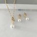 Pearl Diamond women's necklace smart pearl earrings necklace set spiral temperament wind jewelry_ipsvogv.com