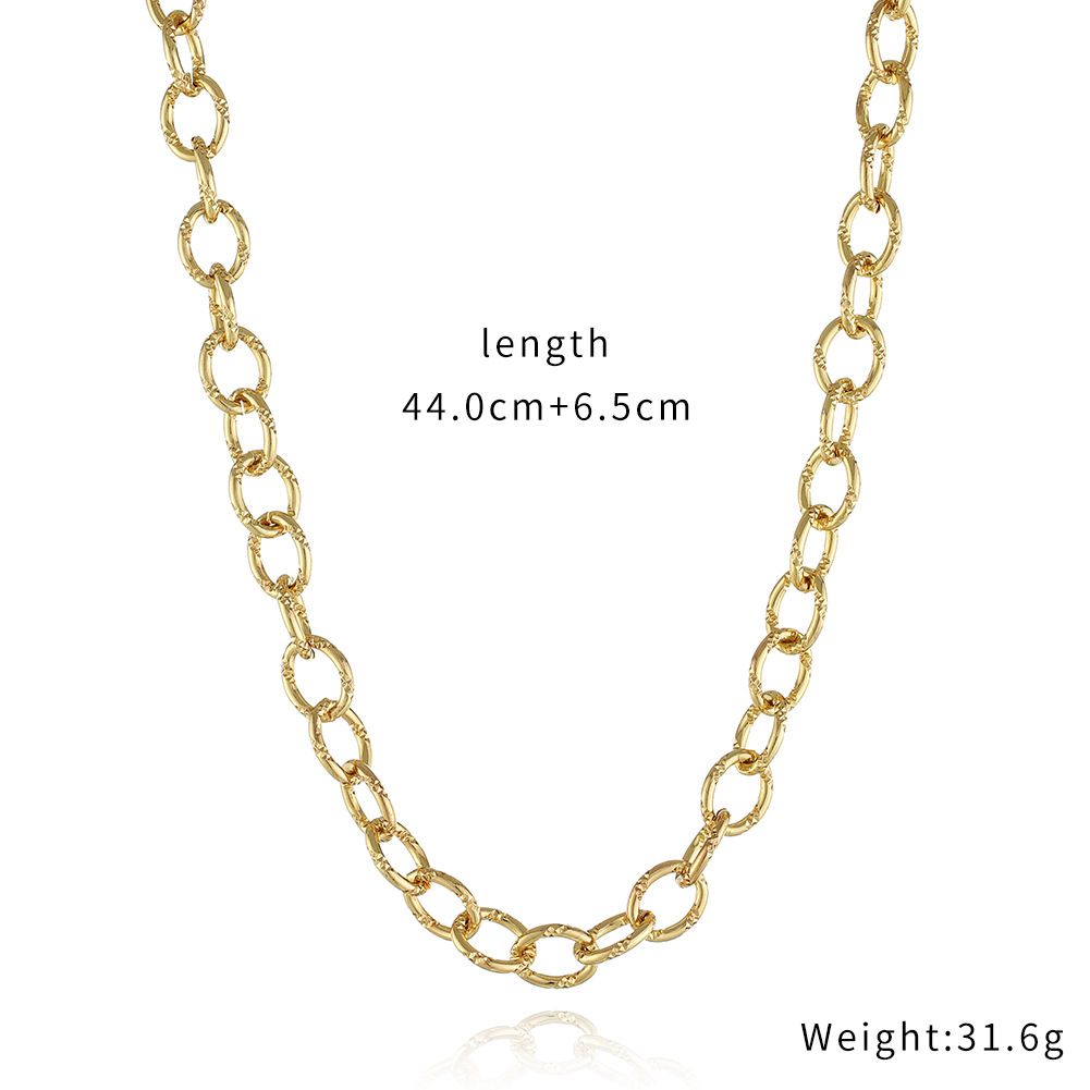 Women's Jewelry Hip Hop Necklace Female Fashion Choker Men's Gold Necklace Trend Clavicle Chain Accessories_ipsvogv.com