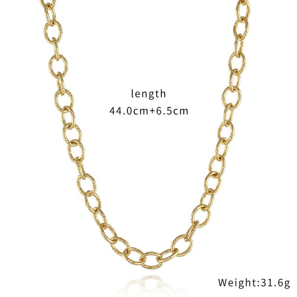Women's Jewelry Hip Hop Necklace Female Fashion Choker Men's Gold Necklace Trend Clavicle Chain Accessories_ipsvogv.com
