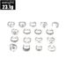 Hot Selling Personalized Love Hollowed Out Star Turtle 17 Piece Set Foot Opening Ring_ipsvogv.com