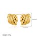 Women’s Jewelry Set Fashion Gold Fashion Trend Holiday Retro Scallop Earrings Geometric Striped Earrings_ipsvogv.com