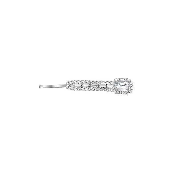 light luxury vintage rhinestone hairpin square clavicle chain necklace simple internet celebrity same style side hairpin _ipsvogv.com