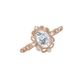 Jewelry Rose Gold Flower Zircon Ring For Women, Simple And Fashionable Handmade_ipsvogv.com