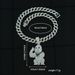 Hip Hop Full Diamond 3D Ape Pendant, Unisex Necklace, Hip-hop Trendy Design Accessory_ipsvogv.com
