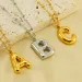 2025 New Arrivals Vinage Sainless Seel Balloon Bubble Chunky Leer Necklace for Women Gold Plaed Iniial Necklaces Collar Jewelry_ipsvogv.com