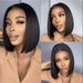 Short Straight Bob 4x4 Lace Clousure Wig 100% Human Hair Wigs For Women Pre Plucked Remy Closure Brazilian Human Hair 180% Densityl Bob Wigs_ipsvogv.com