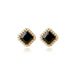 Women's Jewelry Retro Square Pearl Earrings Light Luxury Niche Design High End Black Agate Fashion Temperament Earrings_ipsvogv.com