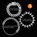 Exaggerated Personality Men's Hip-Hop Infinite Cross Chain Silver Cuban Bracelet Set_ipsvogv.com