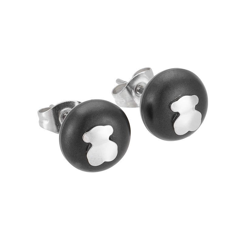 Bear Stainless Steel Jewelry Earrings Simple Cute Flat Beads Four Colors Women's Bear Earrings_ipsvogv.com