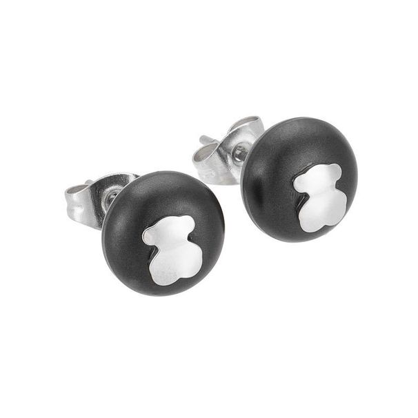Bear Stainless Steel Jewelry Earrings Simple Cute Flat Beads Four Colors Women's Bear Earrings_ipsvogv.com