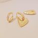 Unisex Real Gold Brass Electroplating, Personality Publicity, Fashion, Versatile, Light Luxury Style, Love Two Color Earrings_ipsvogv.com