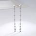 Women's Jewelry Silver Moissanite Earrings Long Earrings For Brides And Brides Wedding Dresses Temperament Earrings_ipsvogv.com