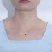 Women's Jewelry Emerald Heart Shaped Zircon Sterling Silver Necklace Niche Light Luxury High End Simple Versatile Clavicle Chain_ipsvogv.com