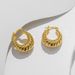 Small Design Ox Horn Wrap Metal Titanium Steel Earrings for Women's 2023 New Light Luxury Premium Feel Earrings_ipsvogv.com