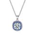 Unisex popular square chain women's pendant necklace, genuine gold plated jewelry_ipsvogv.com