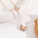 Titanium Steel Colorless Fashion Frosted Butterfly Necklace for Female Minority Design Light Luxury Style Design Collar_ipsvogv.com