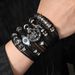 Men's Leather Braided Adjustable Bracelet Stackable Hip Hop Punk DIY Set Series Jewelry_ipsvogv.com