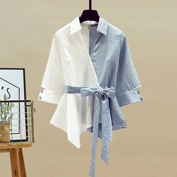 Women's Clothing plus size women's spring suits women's splicing two piece shirts slim jeans two piece suits_ipsvogv.com