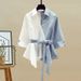Women's Clothing plus size women's spring suits women's splicing two piece shirts slim jeans two piece suits_ipsvogv.com